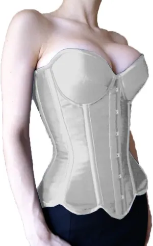 Heavy Duty Steel Boned Corsets for Women Satin Overbust Corset Waist Trainer Costume Corset