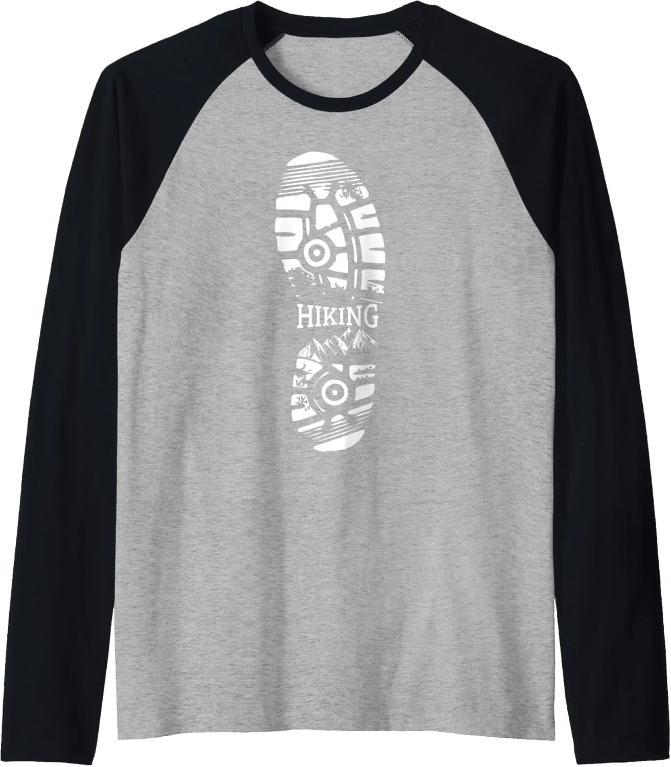 Hiking Boot Gift For A Hiker Or Wanderer Raglan Baseball Tee