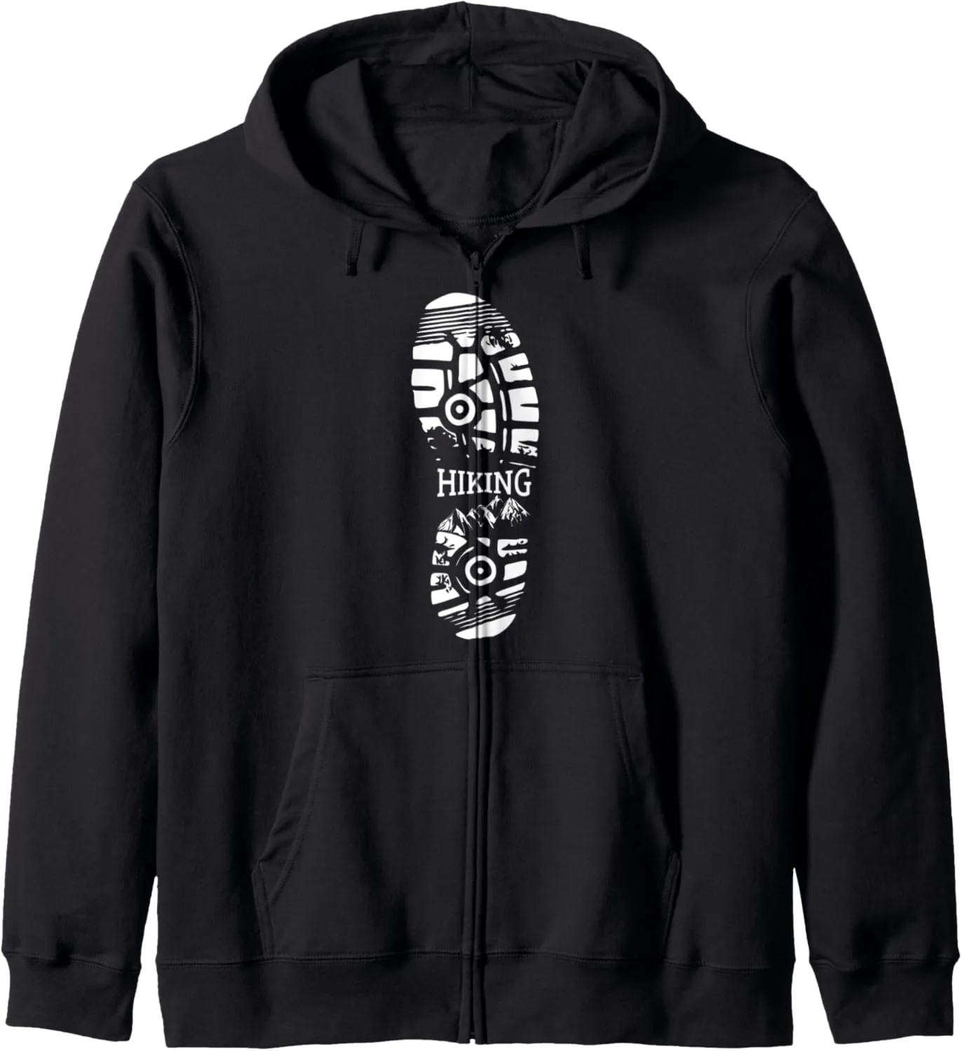 Hiking Boot Gift For A Hiker Or Wanderer Zip Hoodie