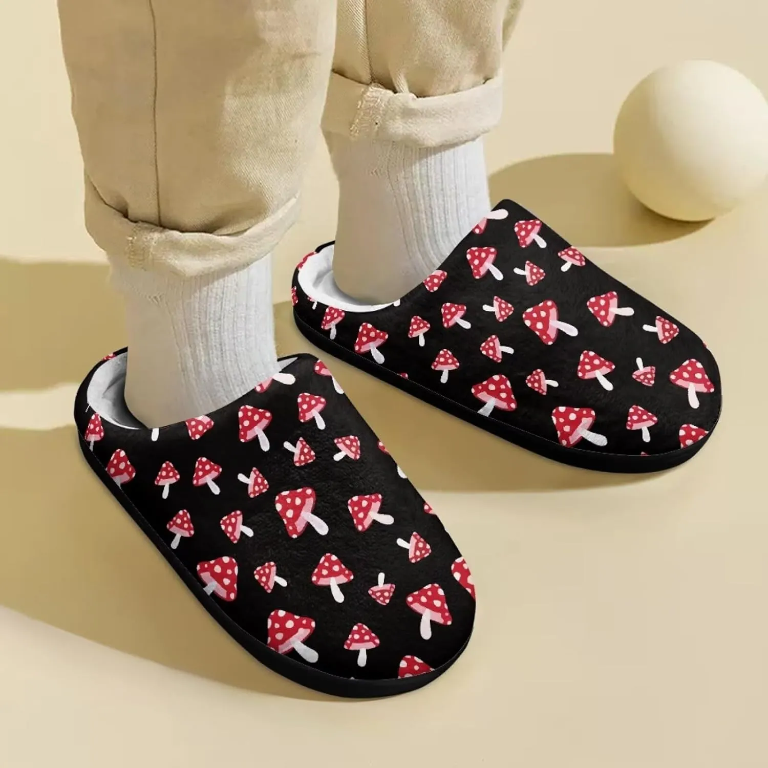 Home Slippers for Girls Boys, House Slippers Anti-Slip Winter Indoor Shoes Soft Plush Warm Preppy Slipper