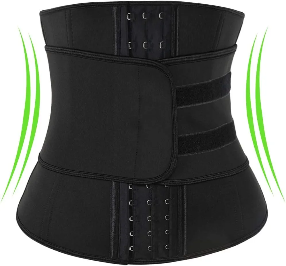 Hopgo Neoprene Waist Trainer for Women Weight Loss Workout Trimmer Belt Zipper Sweat Cincher Girdle