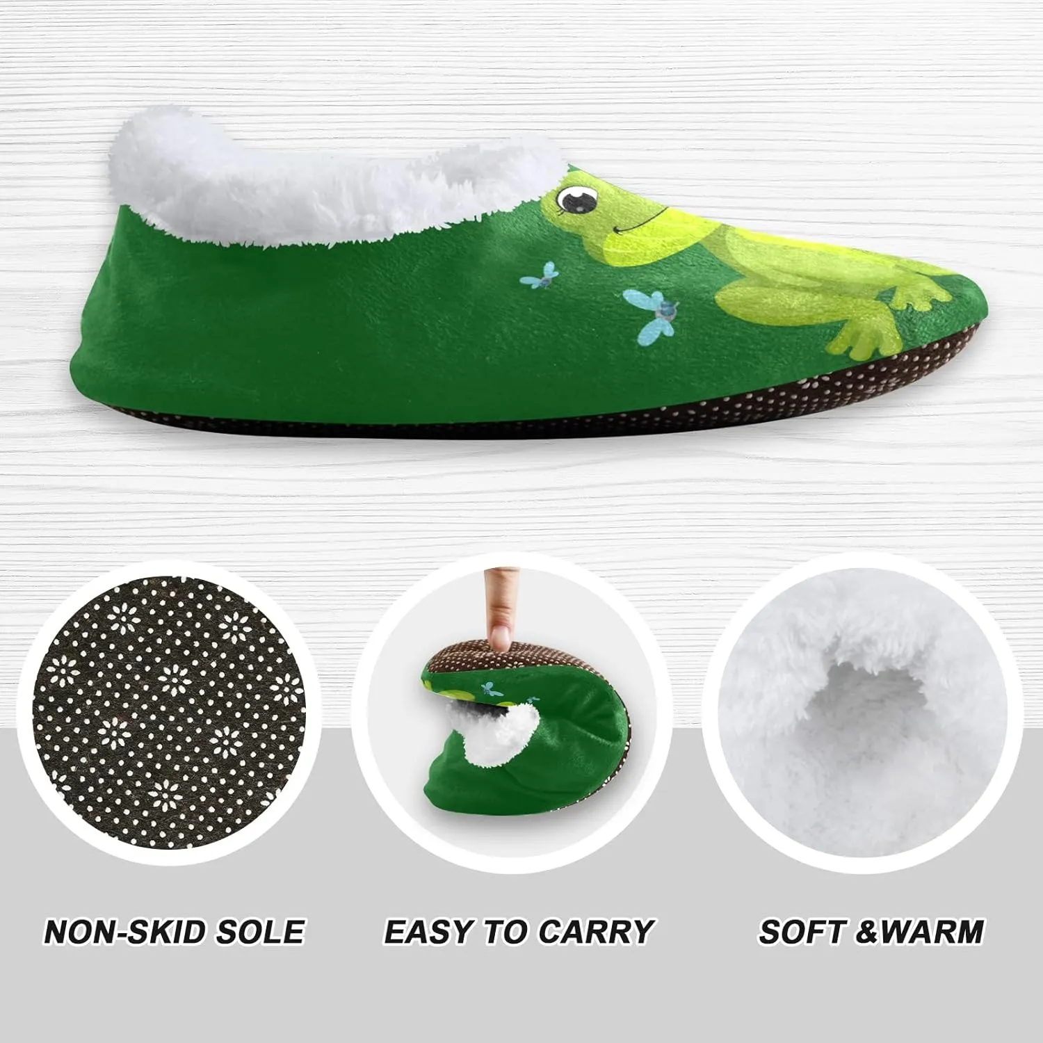 House Slippers Fuzzy Memory Foam Soft Slipper Socks for Woman Men