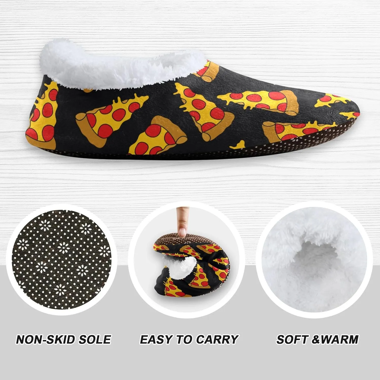 House Slippers Fuzzy Memory Foam Soft Slipper Socks for Woman Men