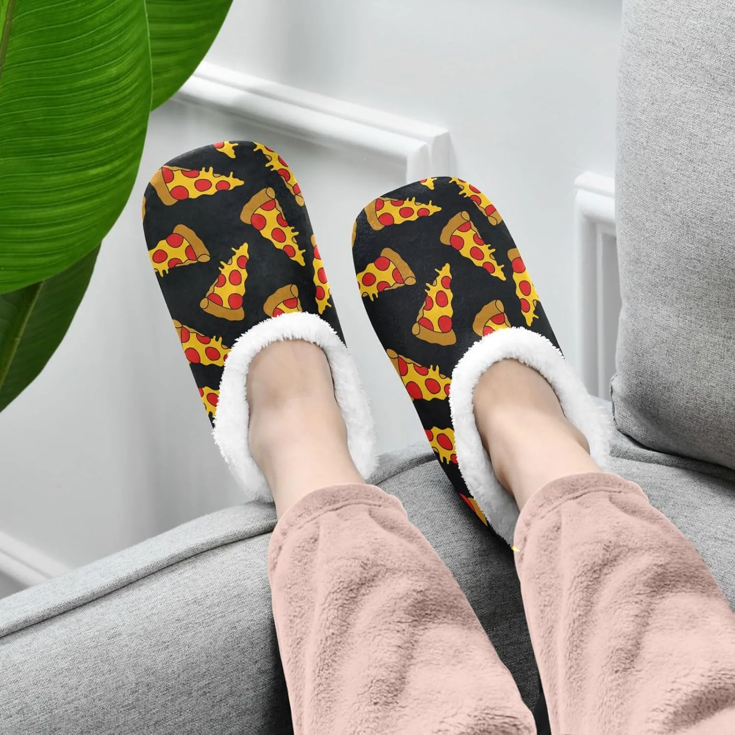 House Slippers Fuzzy Memory Foam Soft Slipper Socks for Woman Men