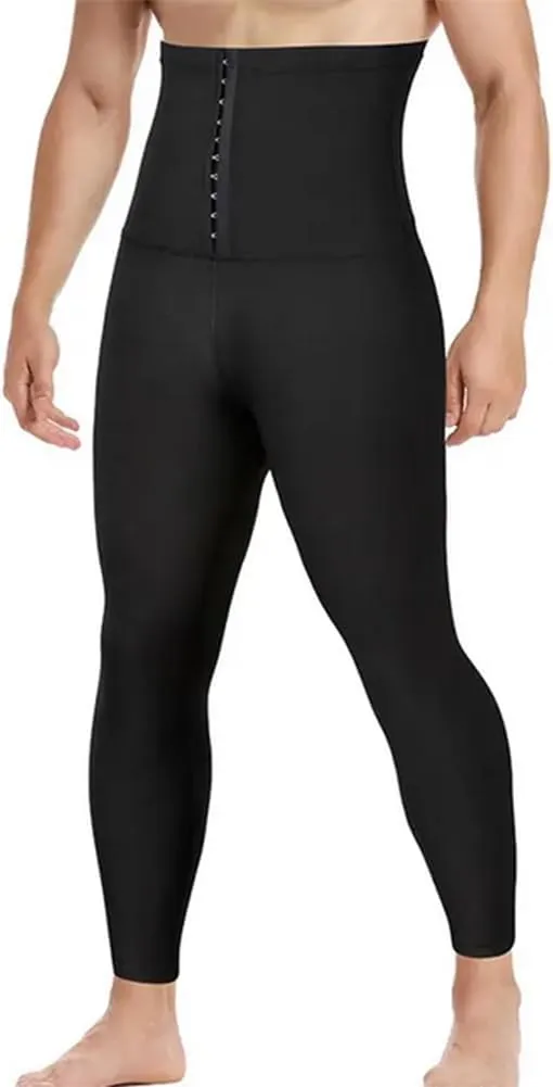 HSQSMWJ Men's Body Shaper Abdomen Reducer Sauna Sweat Pants Waist Trainer Fat Burning Shapewear
