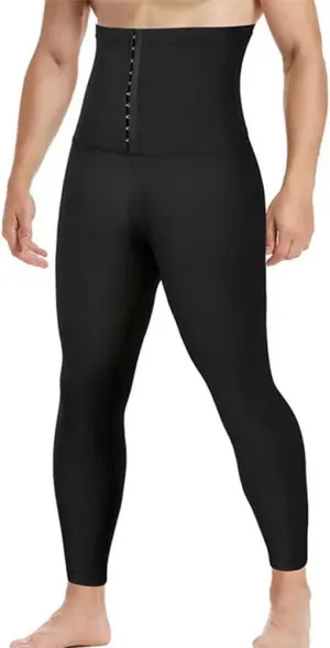 HSQSMWJ Men's Body Shaper Abdomen Reducer Sauna Sweat Pants Waist Trainer Fat Burning Shapewear