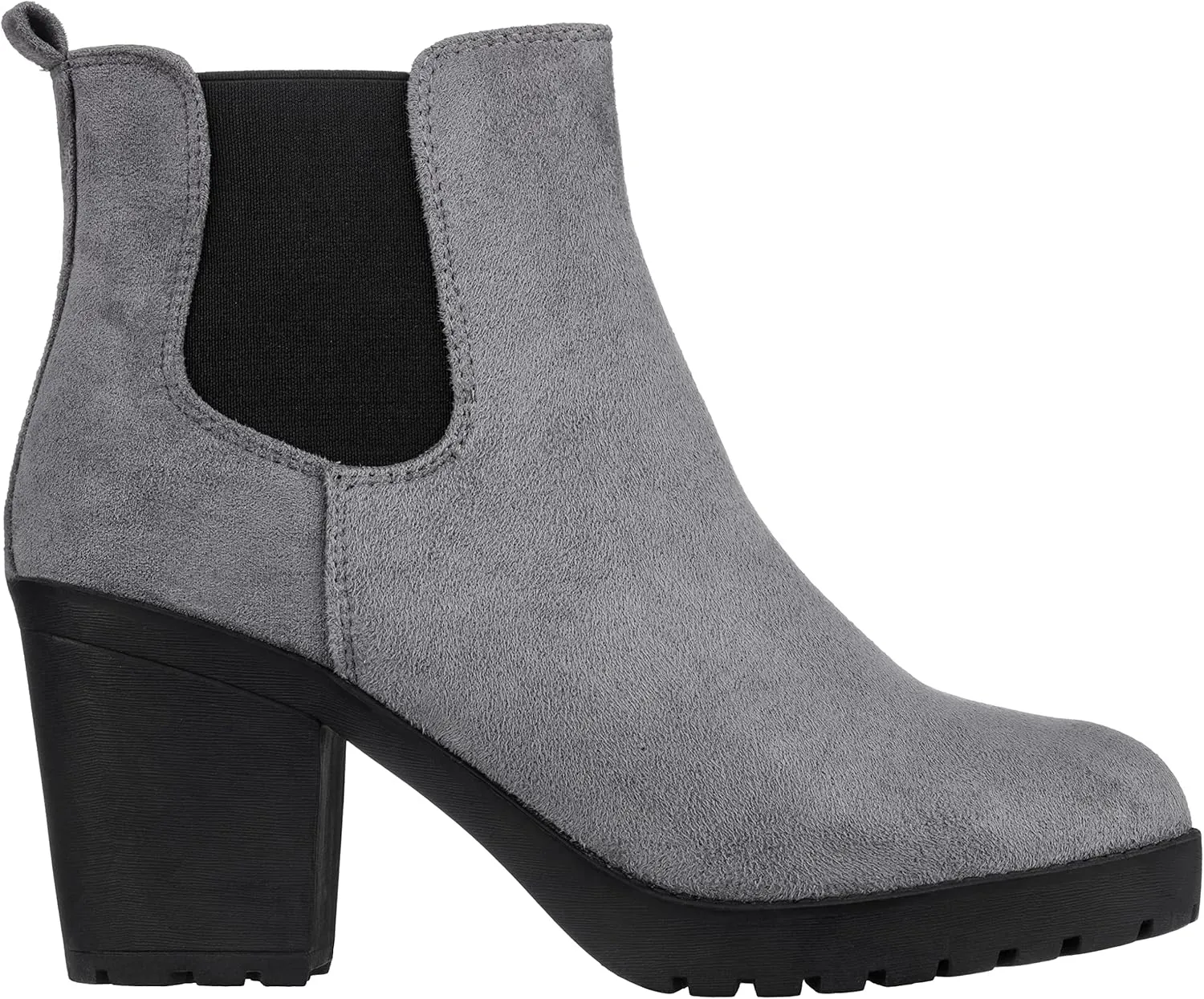 ILLUDE Women’s Ankle Boots Chelsea Bootie Chunky Block Heel Round Toe Boot