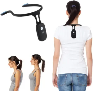 Intelligent Posture Corrector and Trainer for Back, Hanging Neck Trainer Rechargeable Silicone Automatic Induction Smart Posture Corrector for Women Men,Neck Back Brace