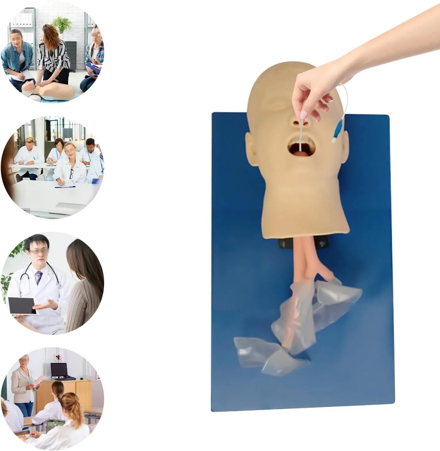 Intubation Model, Airway Management Trainer Intubation Manikin Oral Nasal Training Study Tracheal Baby Care Teaching Simulator Model,for Lab Education School