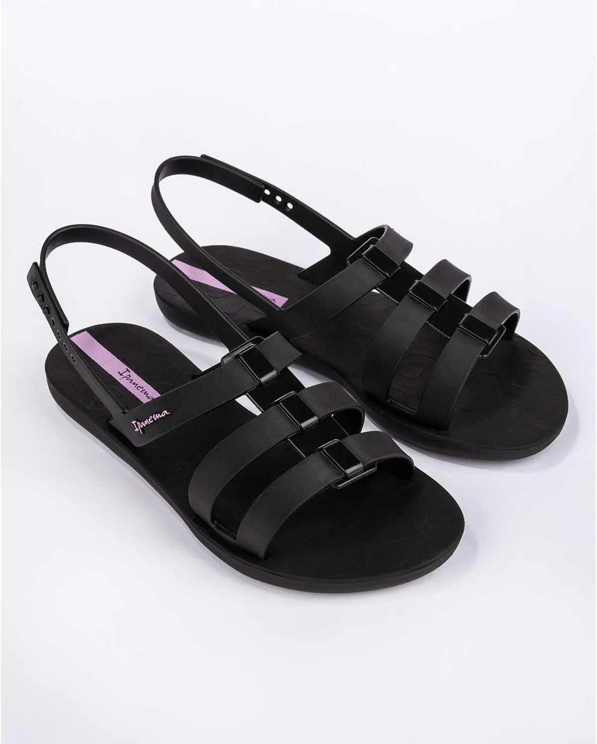 Ipanema Style Women's Sandals - Flat Sandals with Adjustable Back Strap, Strappy Sandals for Women, PVC Sandals for Women, Water Resistant Shoes, Easy to Clean
