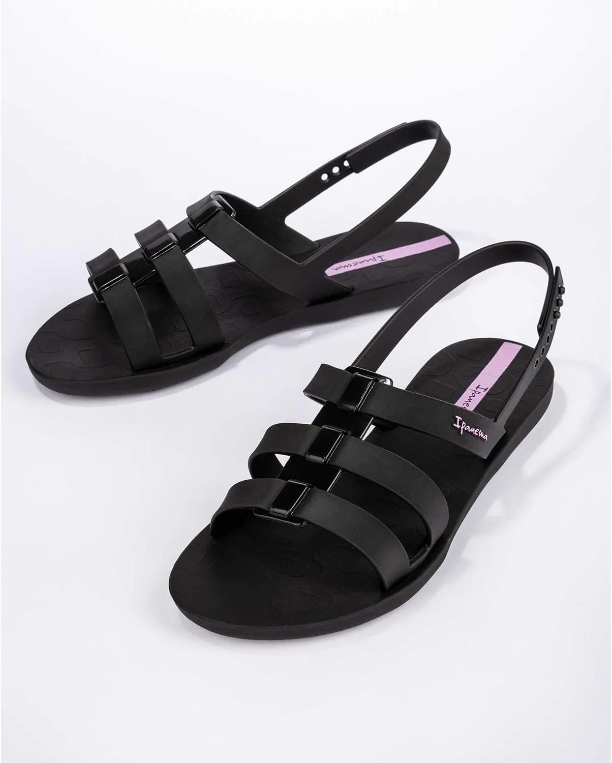 Ipanema Style Women's Sandals - Flat Sandals with Adjustable Back Strap, Strappy Sandals for Women, PVC Sandals for Women, Water Resistant Shoes, Easy to Clean