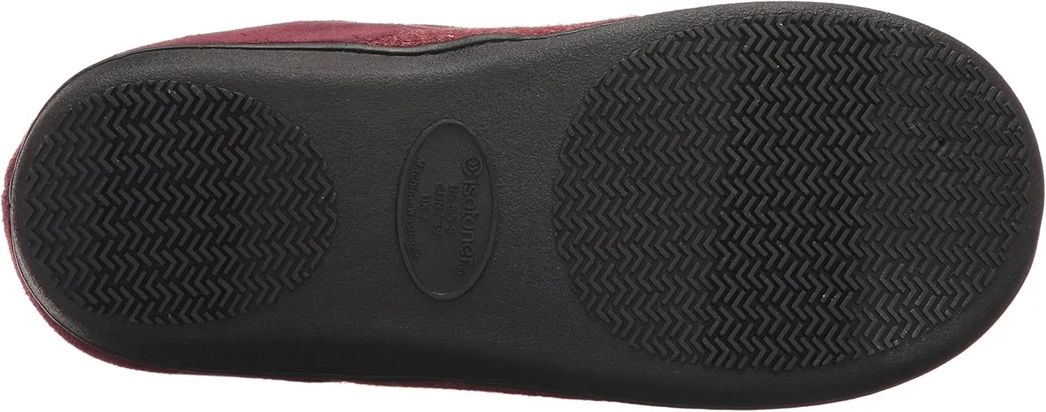 isotoner Women's Marisol Slip On Cushioned Slipper with All Around Memory Foam for Indoor/Outdoor Comfort