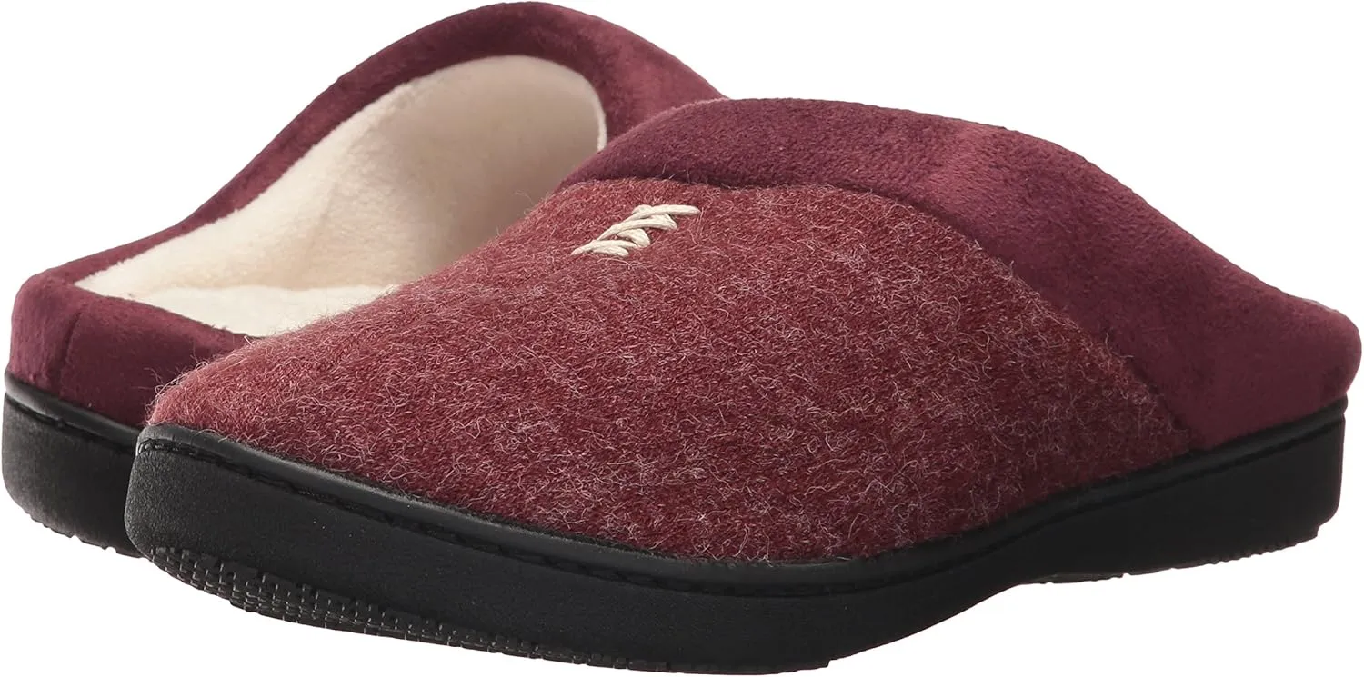 isotoner Women's Marisol Slip On Cushioned Slipper with All Around Memory Foam for Indoor/Outdoor Comfort
