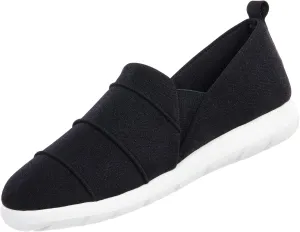 isotoner Zenz Women's Serenity Stretch Satin Slipper, Slip-On Shoe