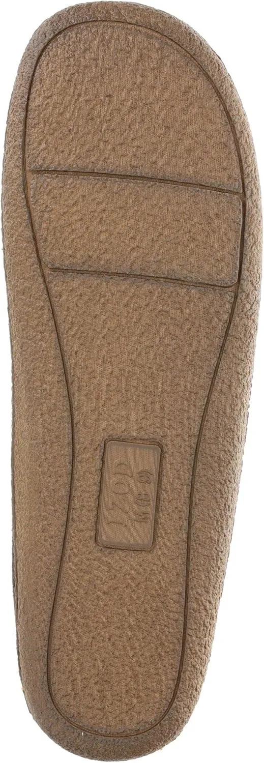 IZOD Men Classic Moccasin Slipper - Warm, Soft, Slip On