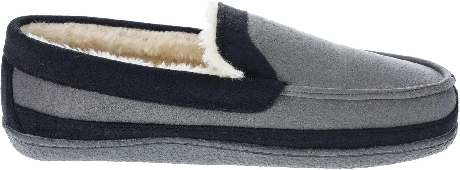 IZOD Men Classic Moccasin Slipper - Warm, Soft, Slip On