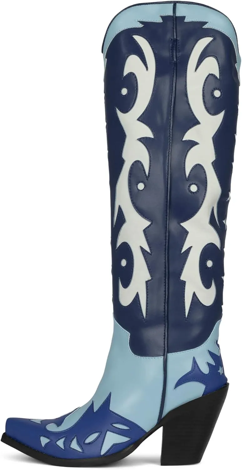 Jeffrey Campbell Women's Cambell Starwood Tall Western Boot Snip Toe