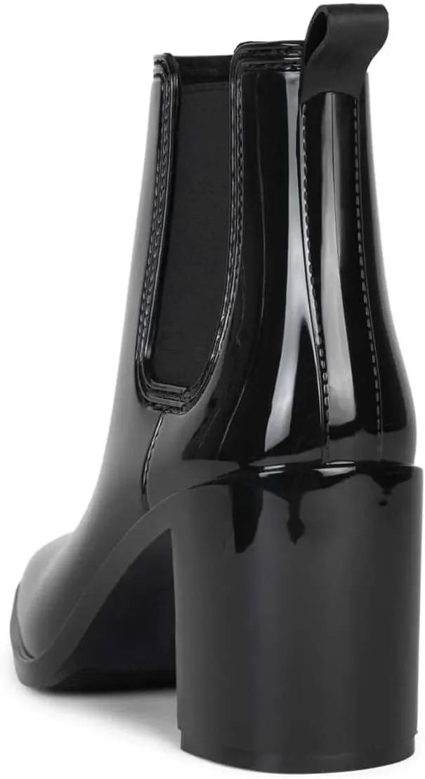 Jeffrey Campbell Women's Hurricane2 Brown Ankle-High Heeled Rain Bootie