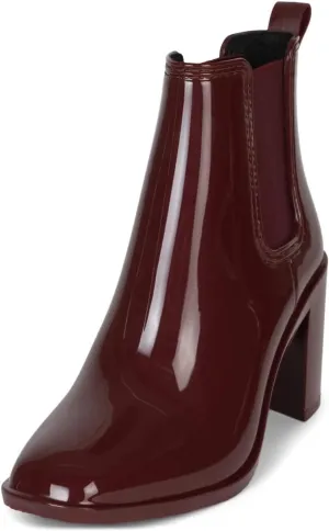 Jeffrey Campbell Women's Hurricane2 Brown Ankle-High Heeled Rain Bootie