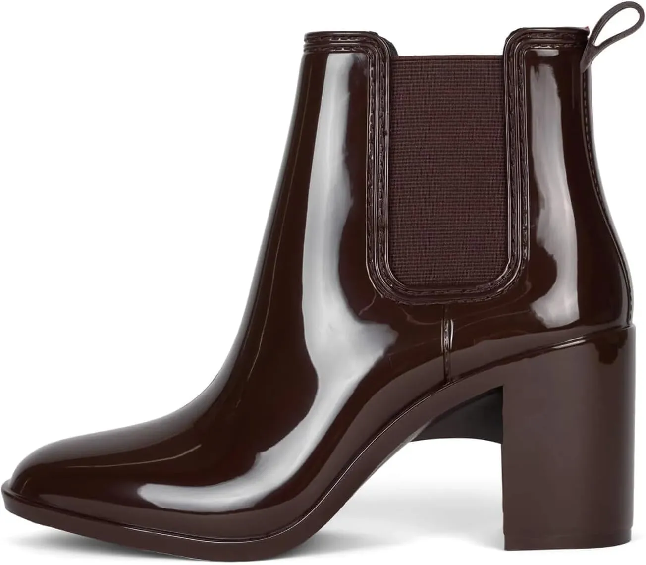 Jeffrey Campbell Women's Hurricane2 Brown Ankle-High Heeled Rain Bootie