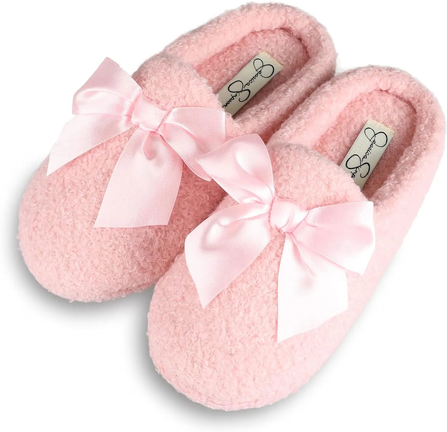 Jessica Simpson Unisex-Child Plush Marshmallow Slide on House Slipper Clog with Memory Foam