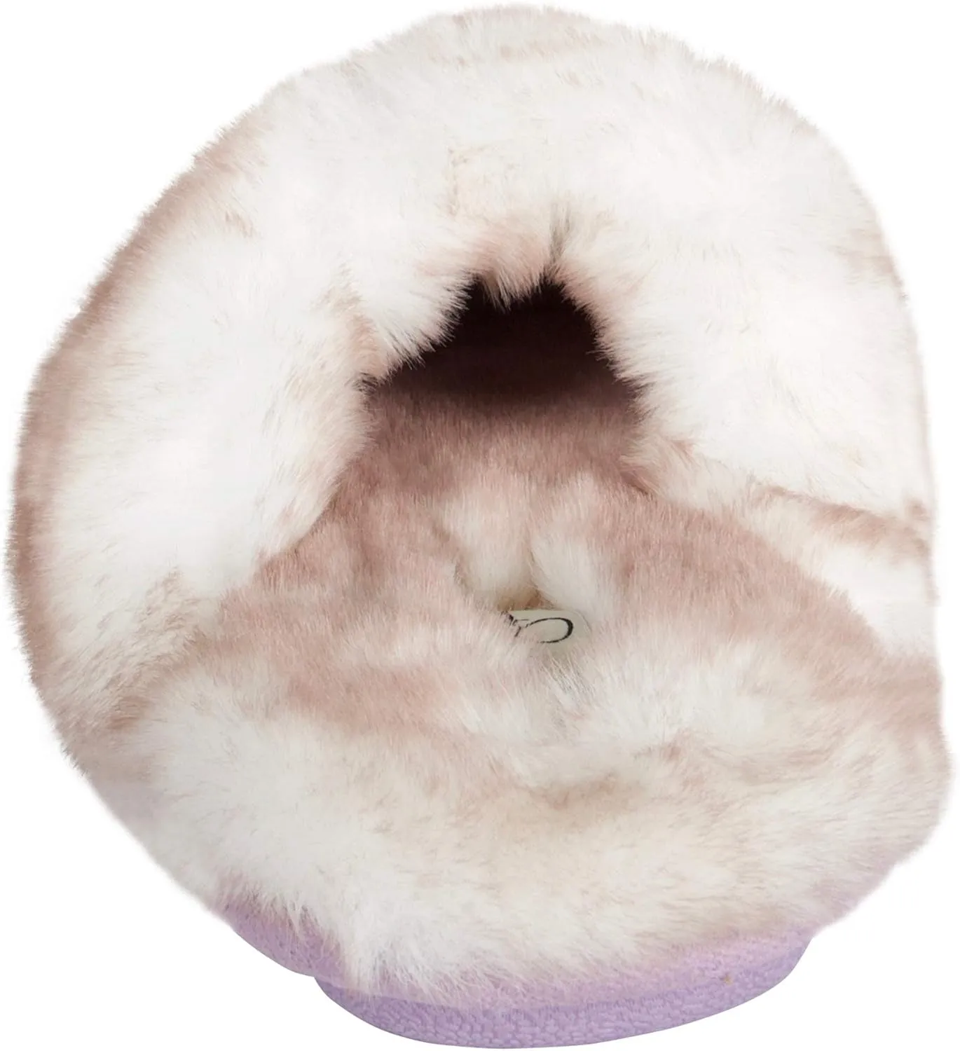 Jessica Simpson Women's Comfy Faux Fur House Slipper Slip-On Scuff Memory Foam Soft Plush Lining