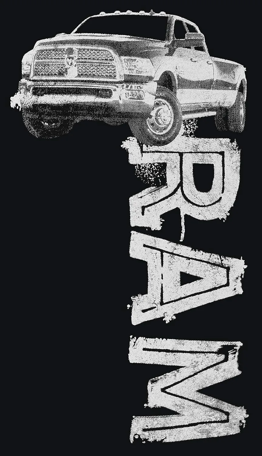 JH Design Men's Dodge Ram Logo T-Shirt Short Sleeve Black Shirt