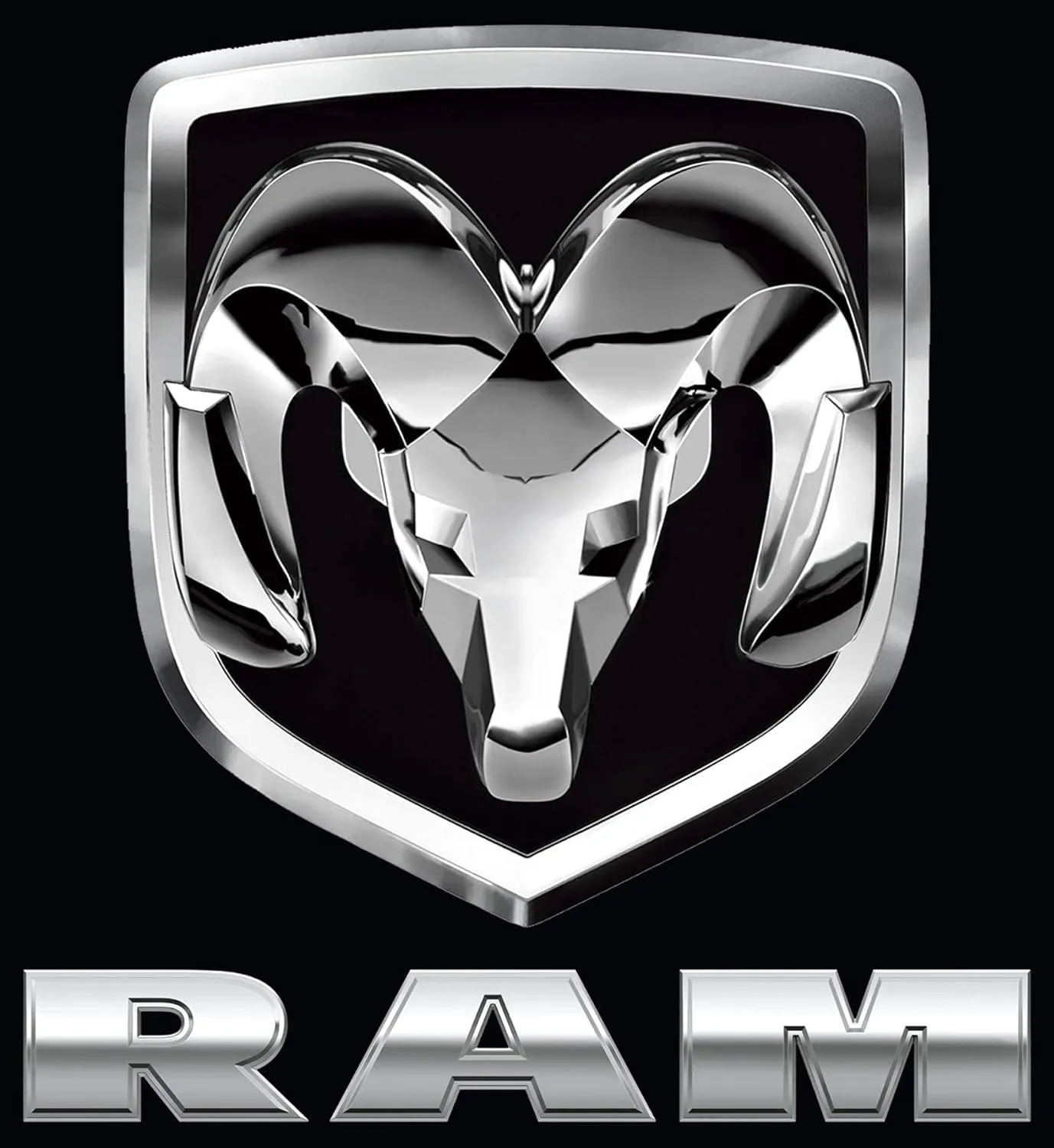 JH Design Men's Dodge Ram Logo T-Shirt Short Sleeve Black Shirt