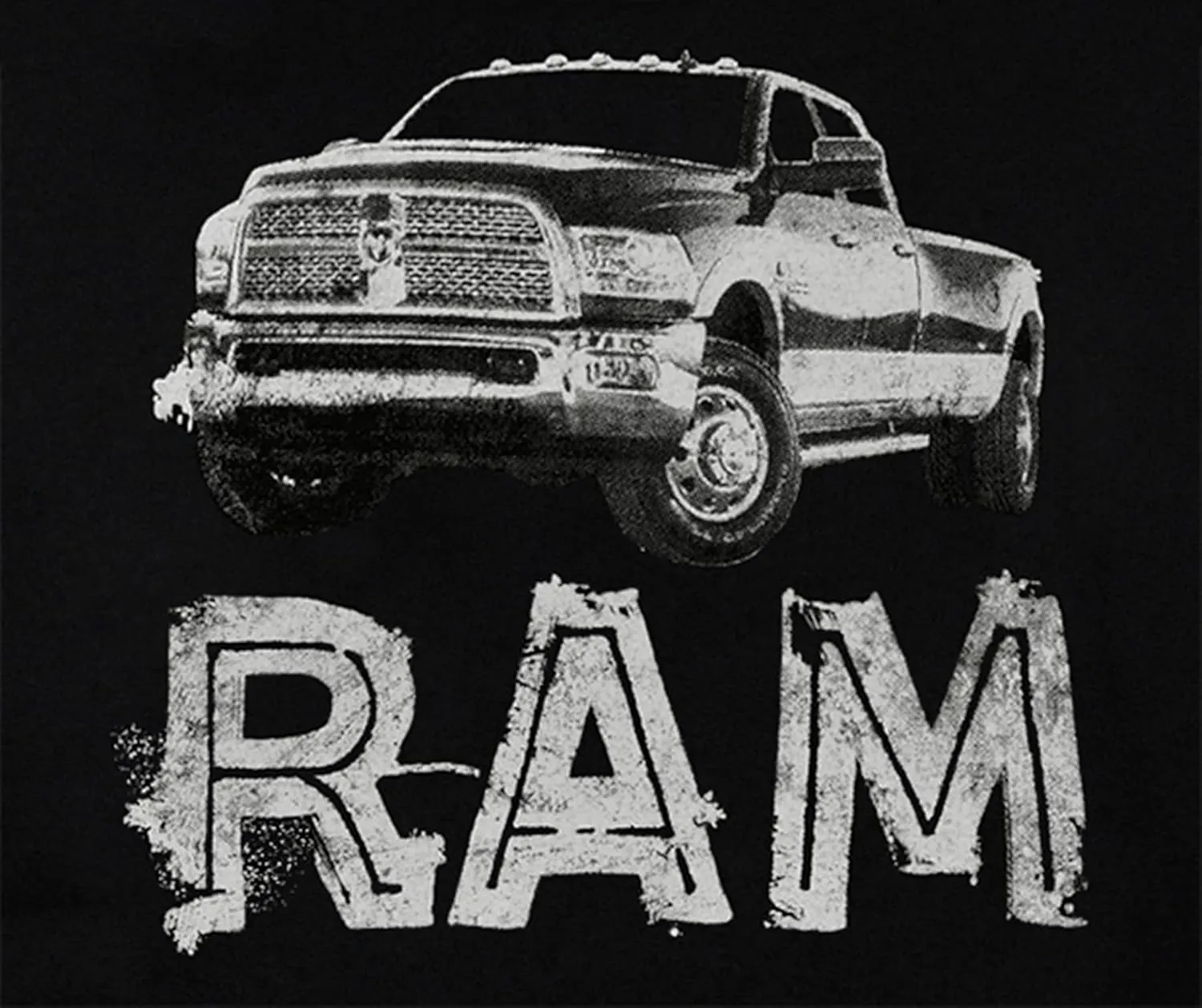 JH Design Men's Dodge Ram Logo T-Shirt Short Sleeve Black Shirt