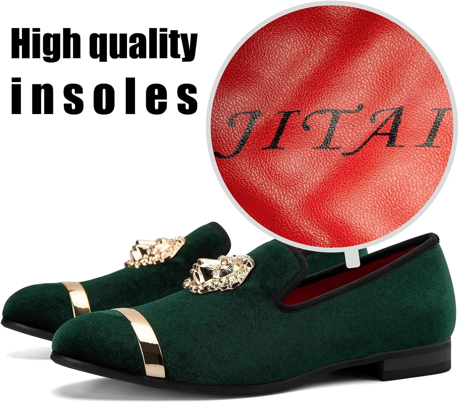 JITAI Men's Penny Slip-On Leather Lined Loafer Luxury Men Shoes