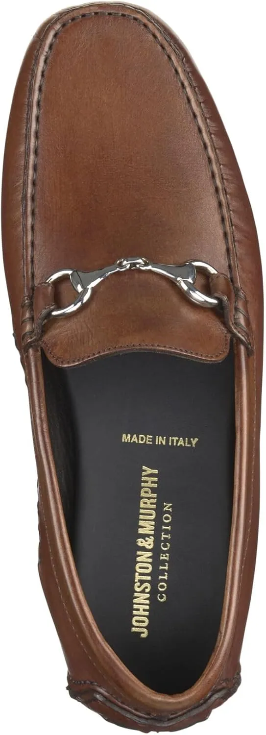 Johnston & Murphy Men’s Dayton Bit Shoes - Men’s Dress Shoes, Leather Moccasin Shoes, Dress Shoes for Men, Cushioned Footbed, Men’s Penny Loafers, Business Casual Shoes