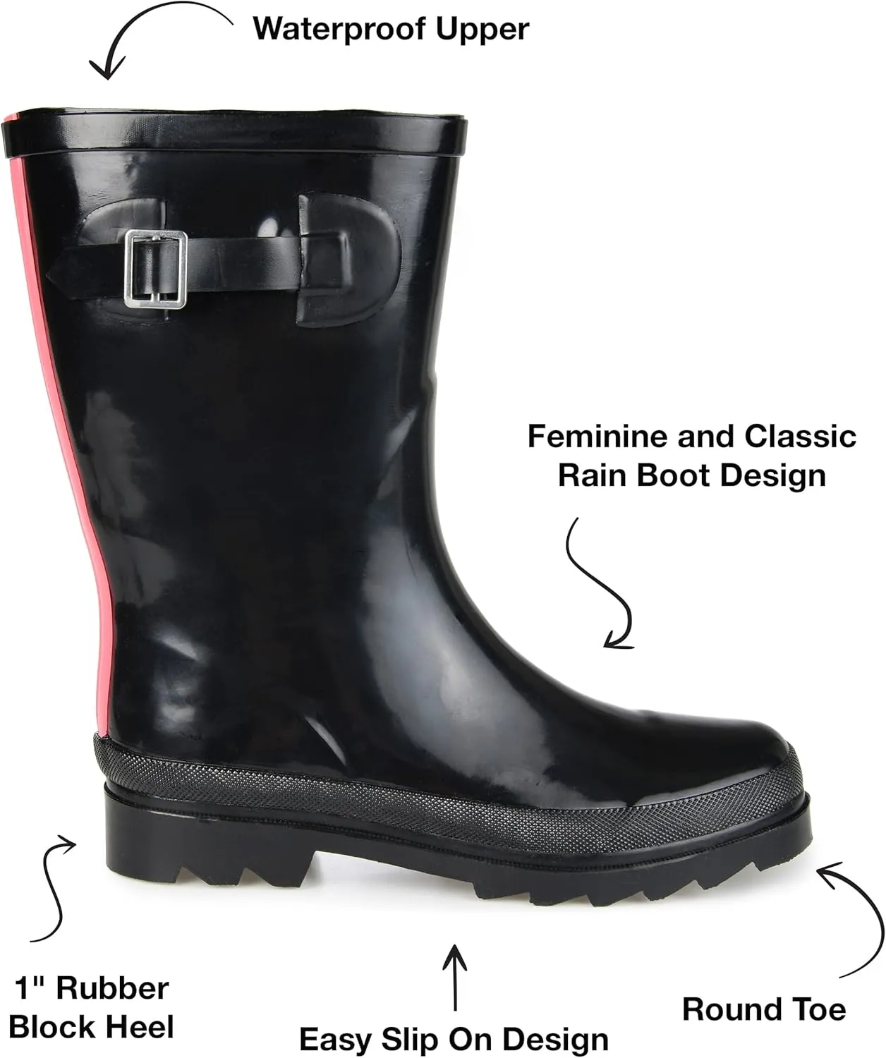 Journee Collection Women's Seattle Rain Boot