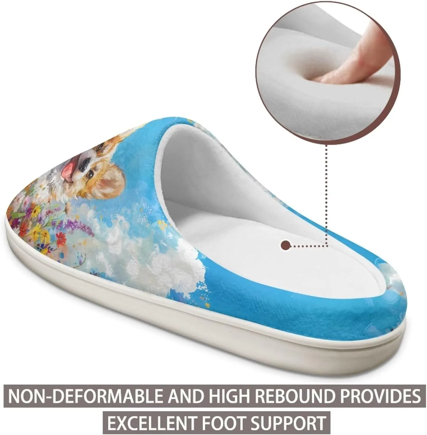 JoyLamoria Pink Hummingbird House Slipper Women Clog Slip On Winter Soft Thick Slipper Rubber Sole Garden Clogs
