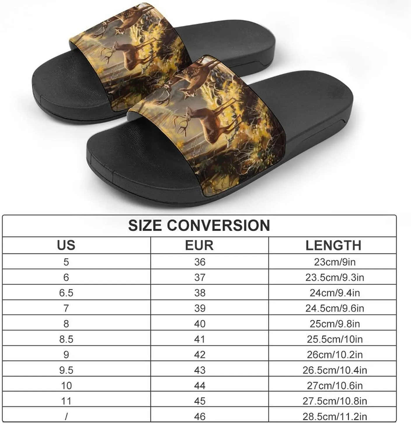 Jungle Hunting Deer Autumn Stream Fashion Womens And Mens Slippers House Shower Shoes Indoor Outdoor Beach
