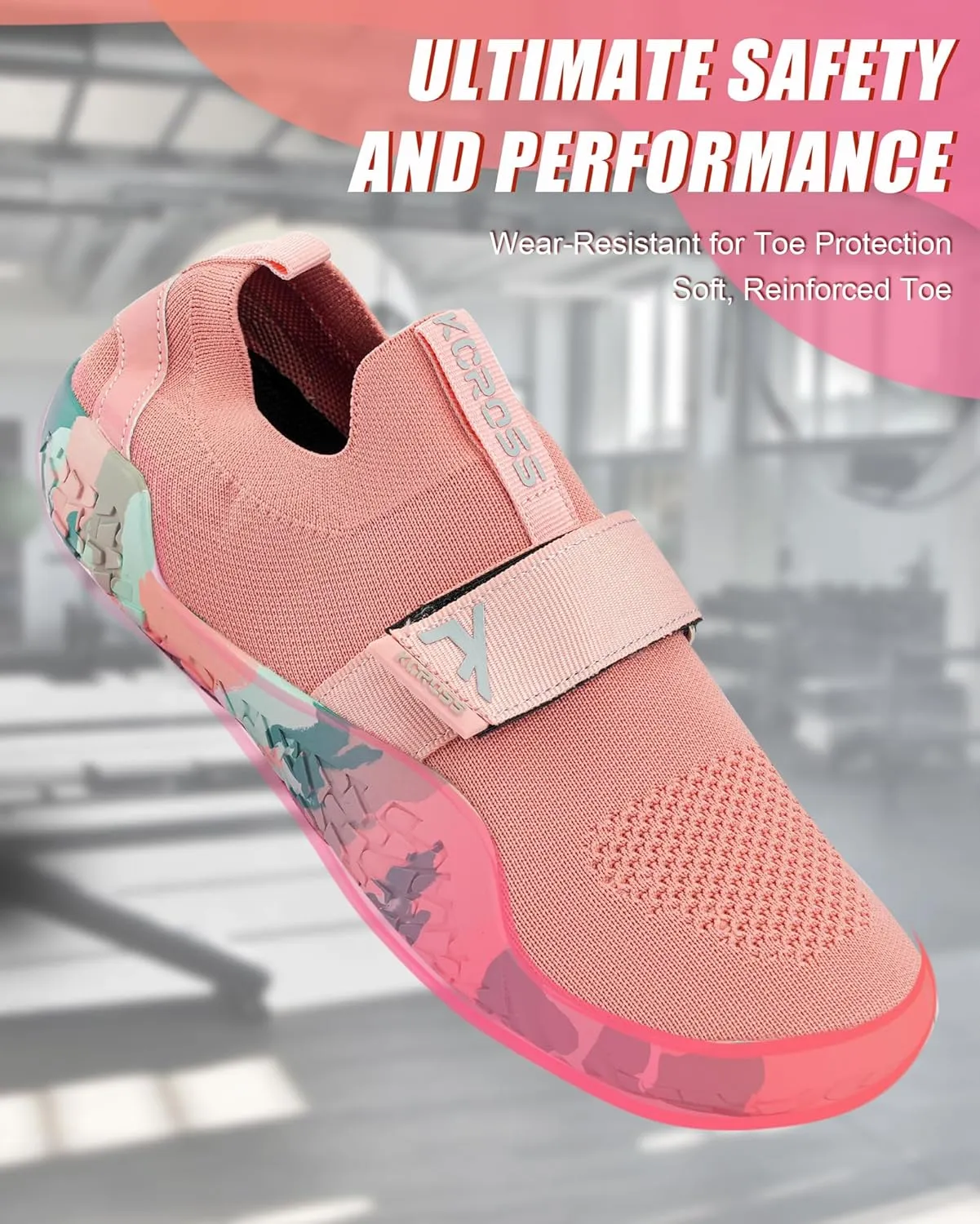 kcross Weightlifting Shoes Women, Deadlift Shoes for Men and Women Weight Lifting Shoes for Heavy Lifting Weight and Cross-Trainer, Gym Squat Shoes with Rubber Non-Slip Sole