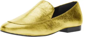 Kenneth Cole Women's Kenneth Cole New York Westley Slip on Loafer Flat Slip-On, Gold, 5