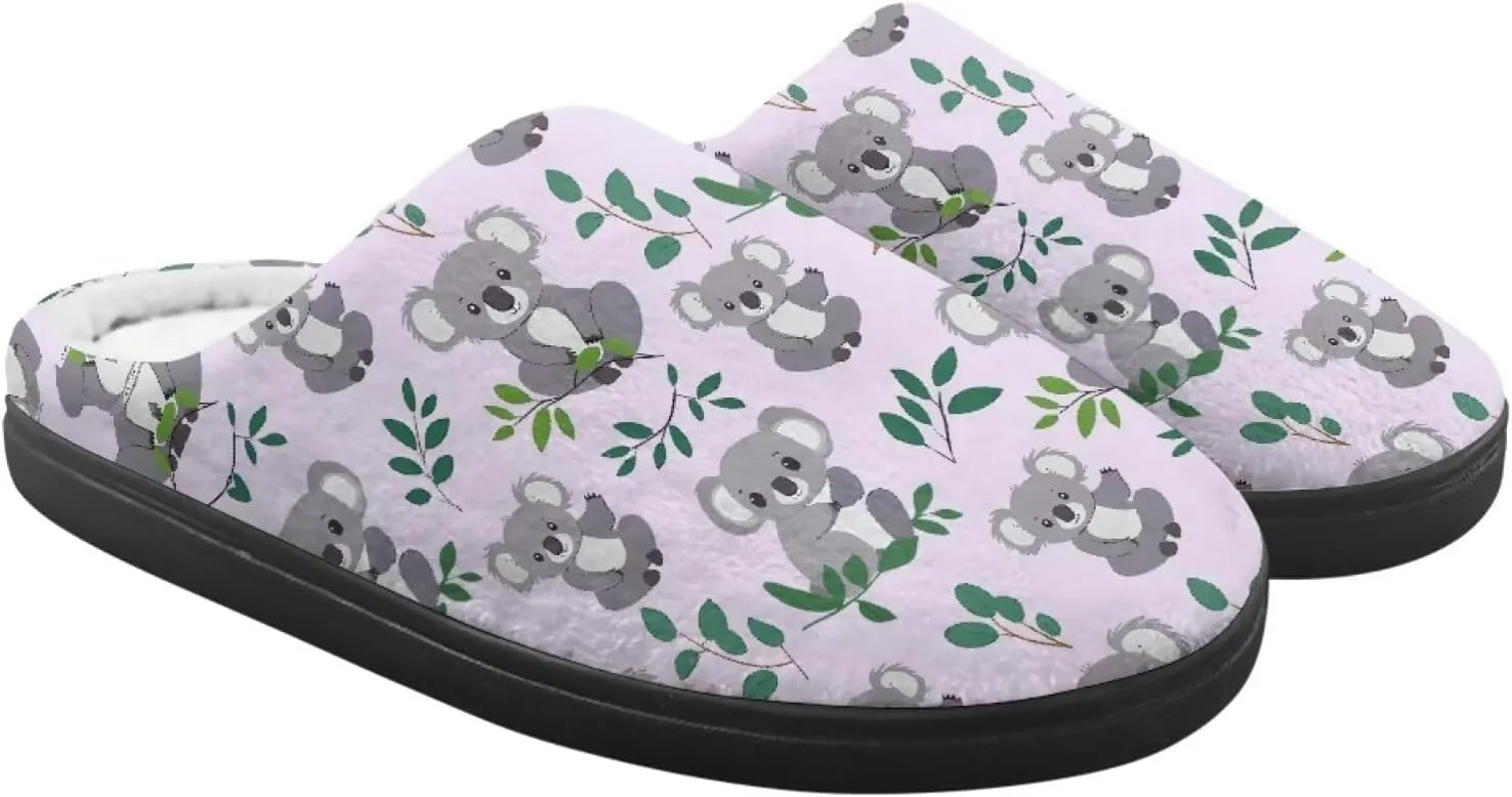 Kids Fluffy Slippers for Winter, Warm Closed Toe Home Slippers, Soft Cozy Scuff Slippers for Boys Girls