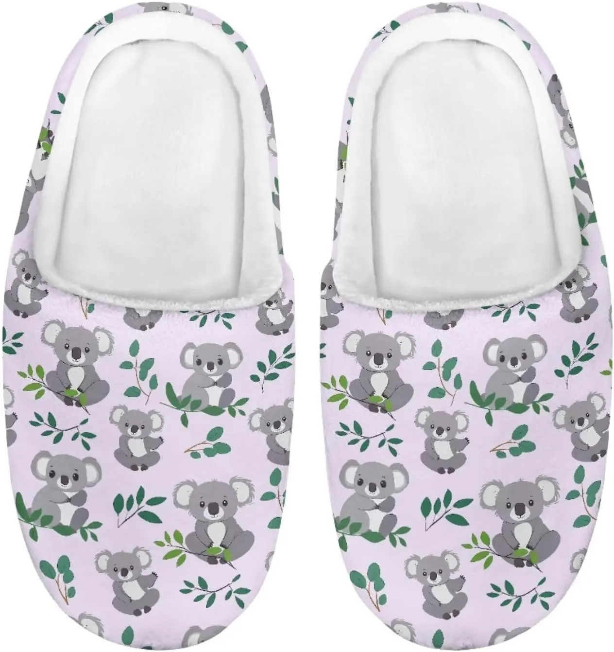 Kids Fluffy Slippers for Winter, Warm Closed Toe Home Slippers, Soft Cozy Scuff Slippers for Boys Girls