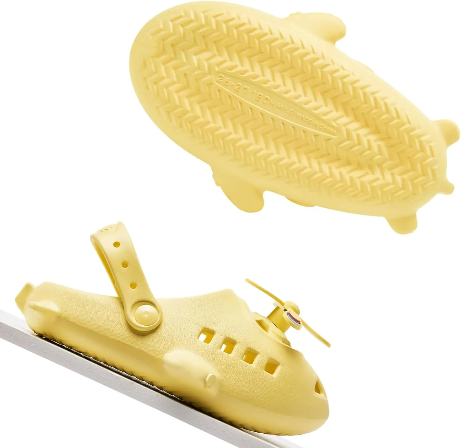 Kid's Girls Boys Clogs Garden Shoes Shark Slides Fun Airplane Shape Slippers Lightweight Breathable Slides Slippers Summer Indoor Outdoor Kids Beach Pool Water Sandals