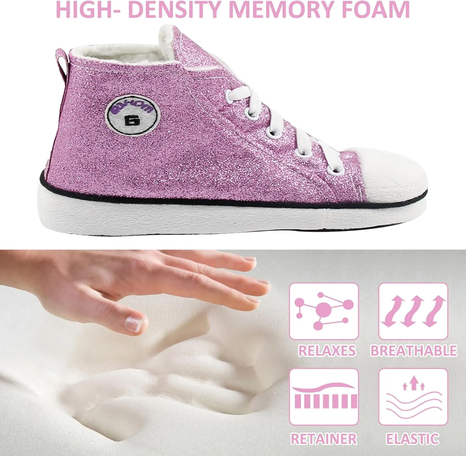 Kids Sneaker Slippers - Soft and Stylish Comfort Cozy House Shoes for Girls and Boys