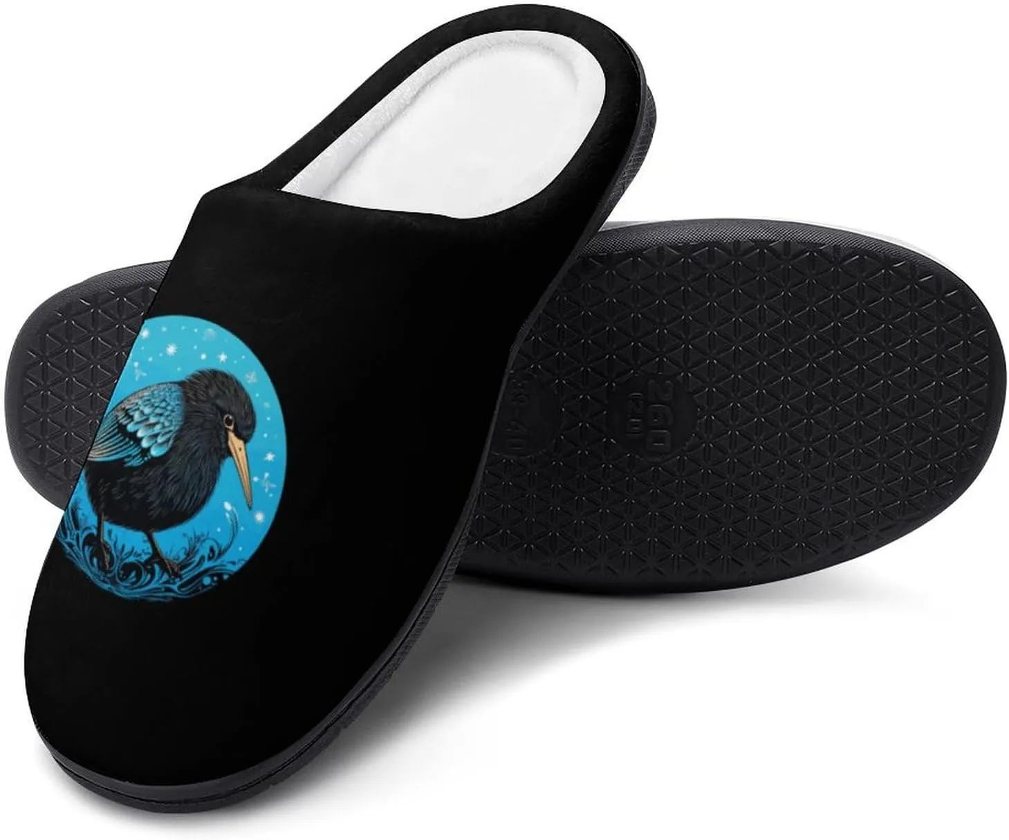 Kiwi Bird Men's Cotton Slippers Casual House Shoes Anti-Slip Soft Shoes for Indoor And Outdoor