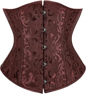 Kranchungel Underbust Corsets for Women Black Corset Top Waist Trainer Fashion Bustier Plus Size Corset