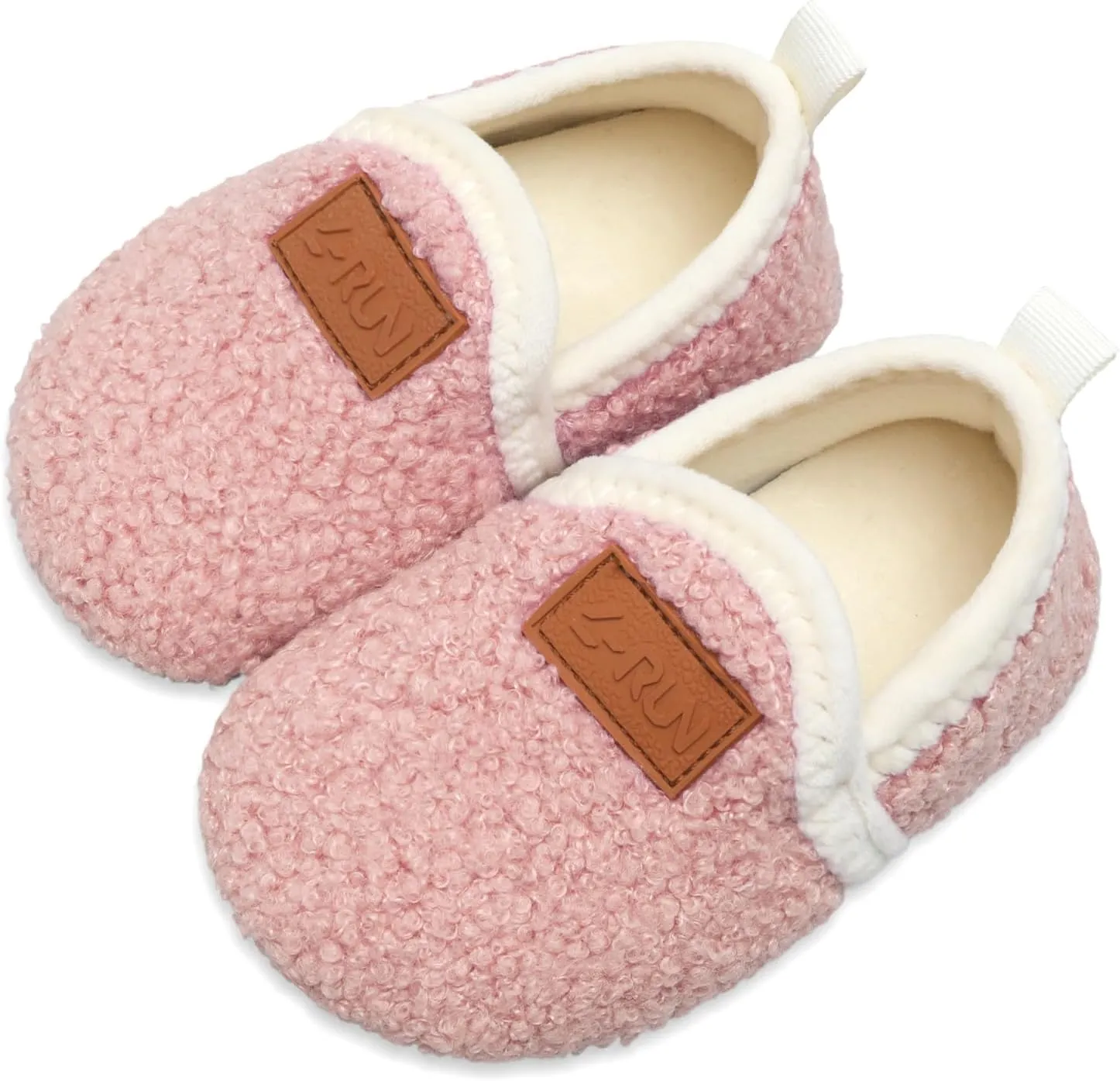 L-RUN Toddler Boys Girls House Slippers Indoor Home Shoes Warm Slipper Socks for Kids Baby Soft Winter Warm Walking Shoes