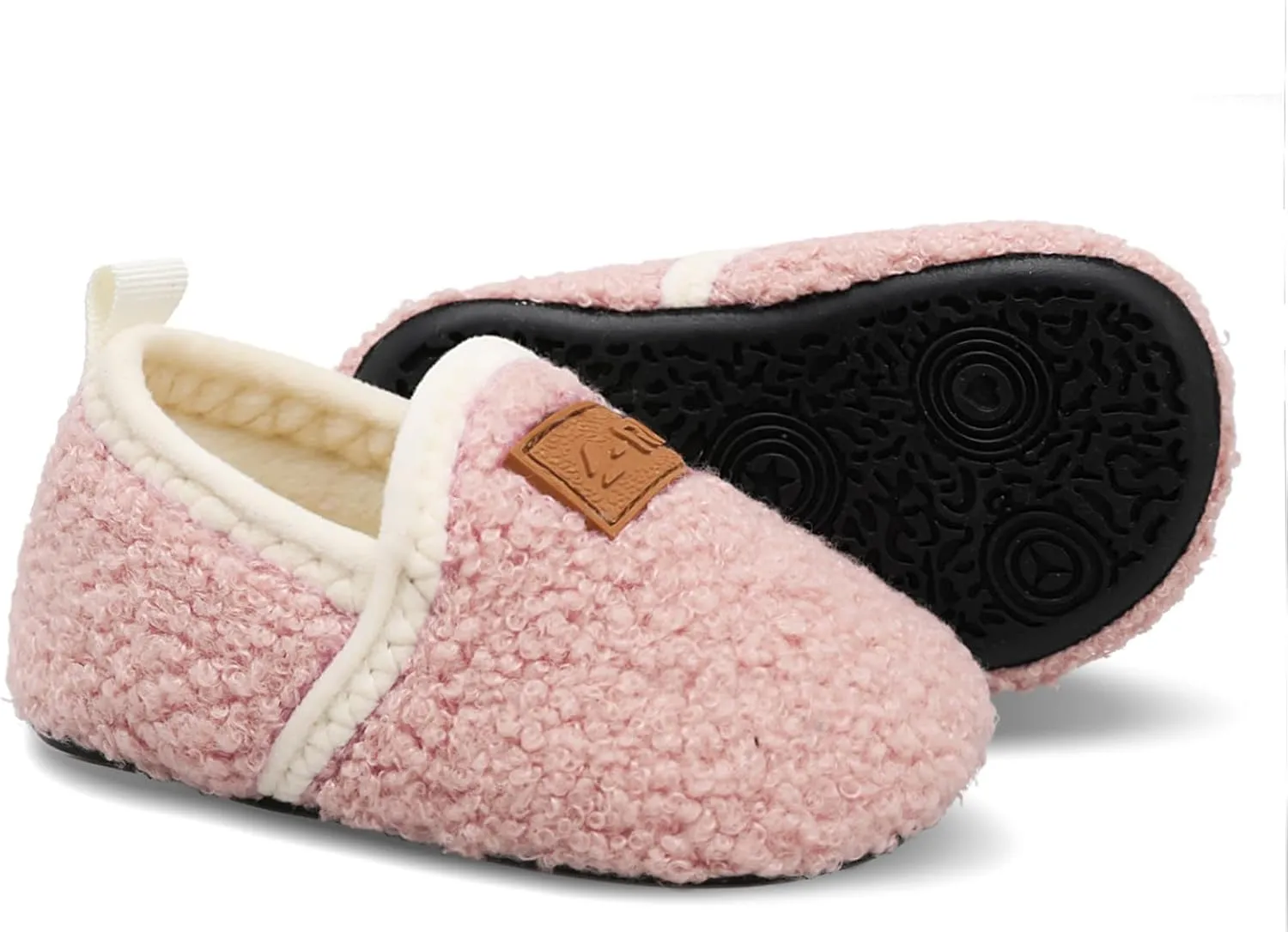 L-RUN Toddler Boys Girls House Slippers Indoor Home Shoes Warm Slipper Socks for Kids Baby Soft Winter Warm Walking Shoes