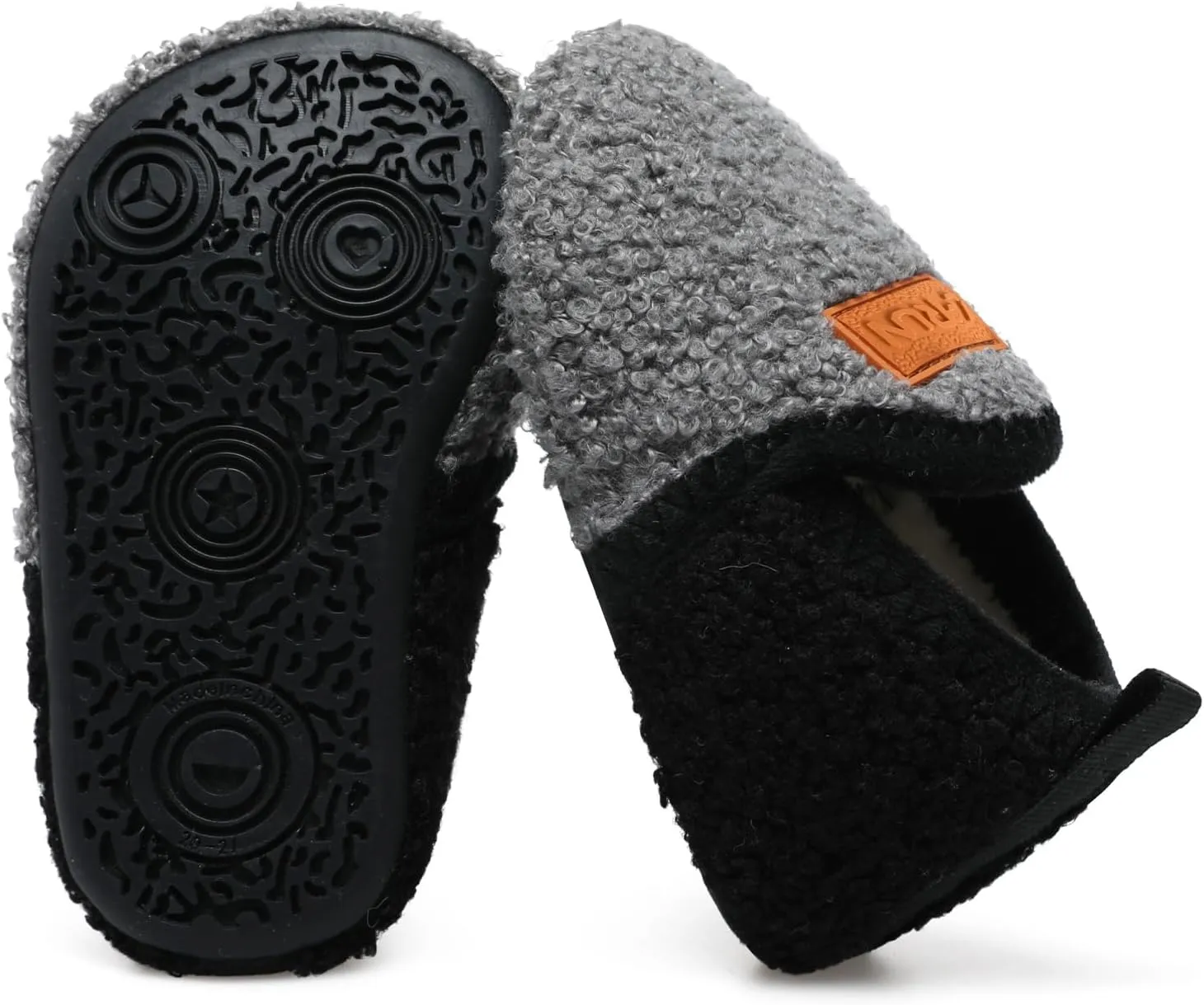 L-RUN Toddler Boys Girls House Slippers Indoor Home Shoes Warm Slipper Socks for Kids Baby Soft Winter Warm Walking Shoes