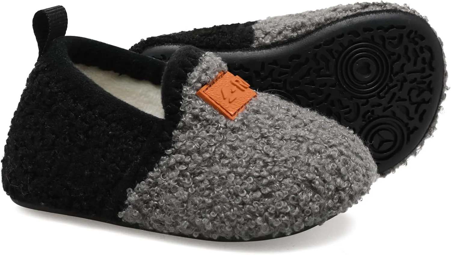 L-RUN Toddler Boys Girls House Slippers Indoor Home Shoes Warm Slipper Socks for Kids Baby Soft Winter Warm Walking Shoes