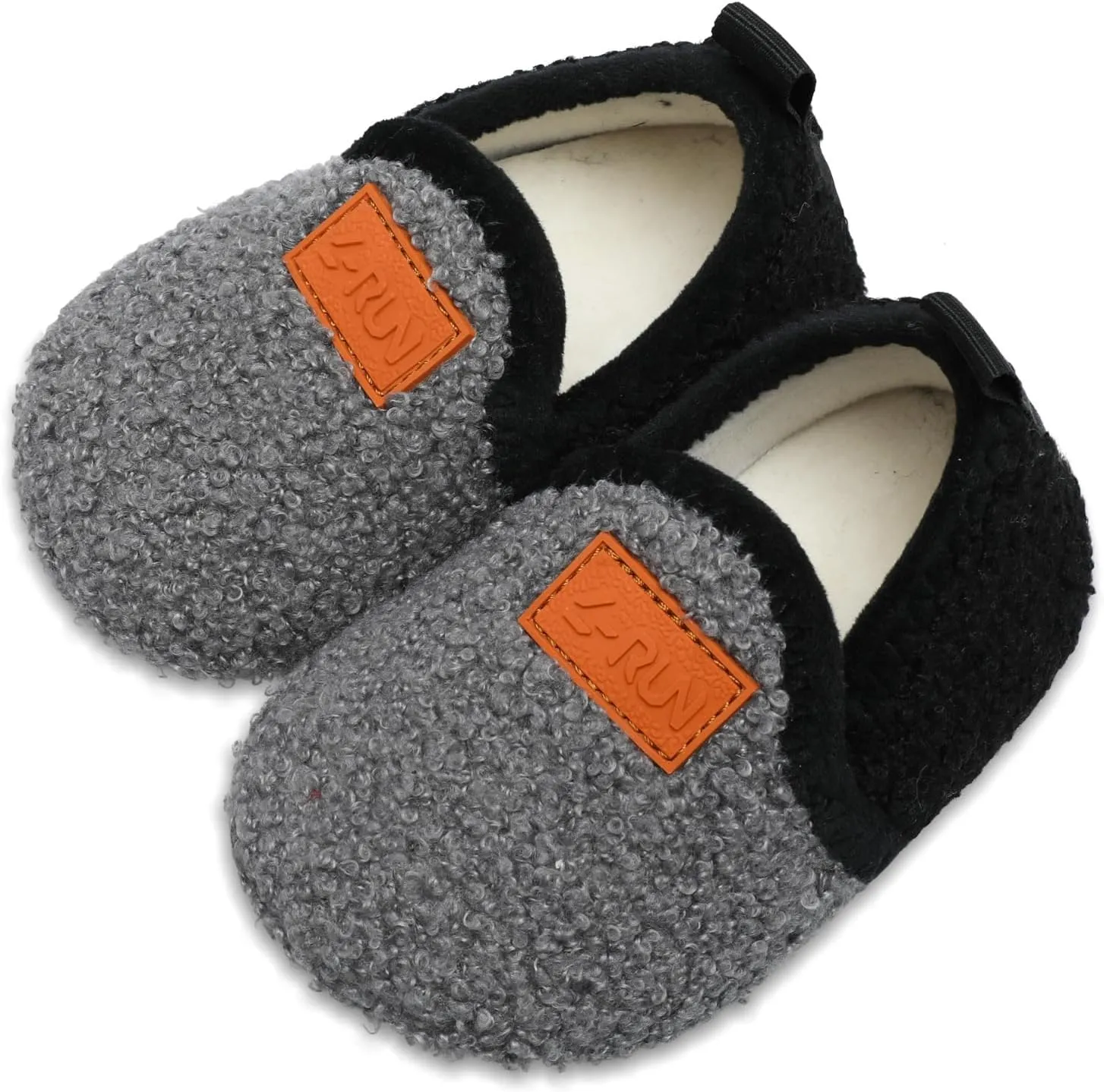 L-RUN Toddler Boys Girls House Slippers Indoor Home Shoes Warm Slipper Socks for Kids Baby Soft Winter Warm Walking Shoes