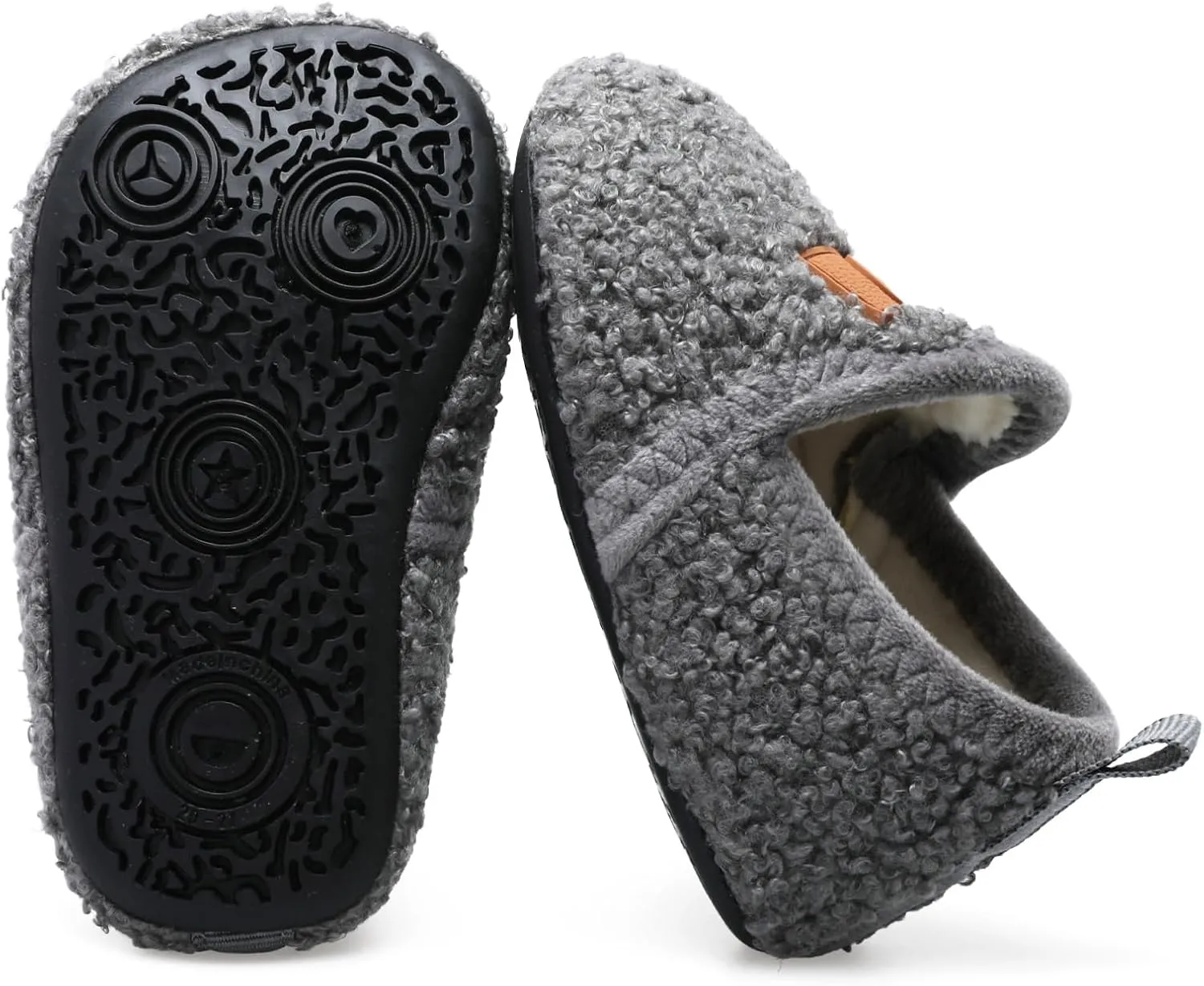 L-RUN Toddler Boys Girls House Slippers Indoor Home Shoes Warm Slipper Socks for Kids Baby Soft Winter Warm Walking Shoes