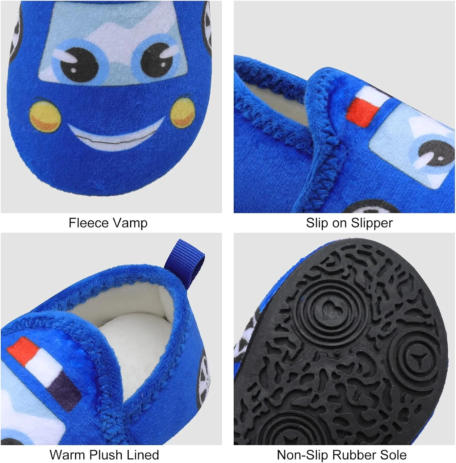 L-RUN Toddler Boys Girls House Slippers Indoor Home Shoes Warm Slipper Socks for Kids Baby Soft Winter Warm Walking Shoes