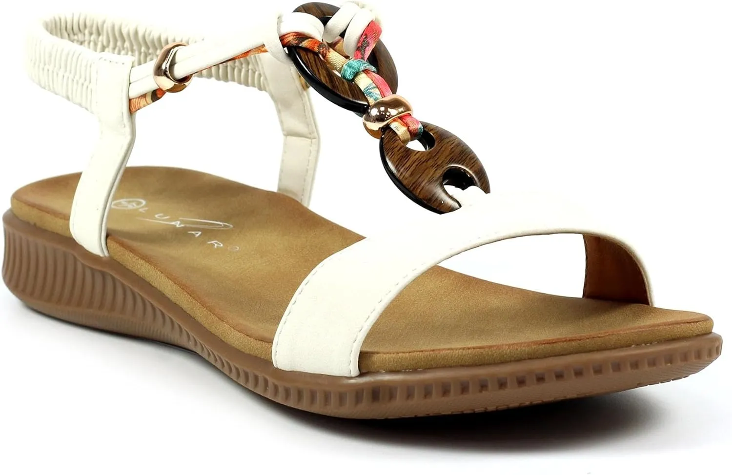 Ladies Brava White Sandal